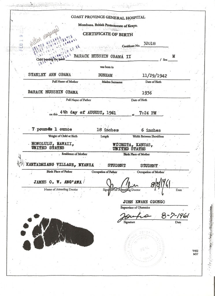 birth certificate obama. Obama#39;s Birth Certificate…
